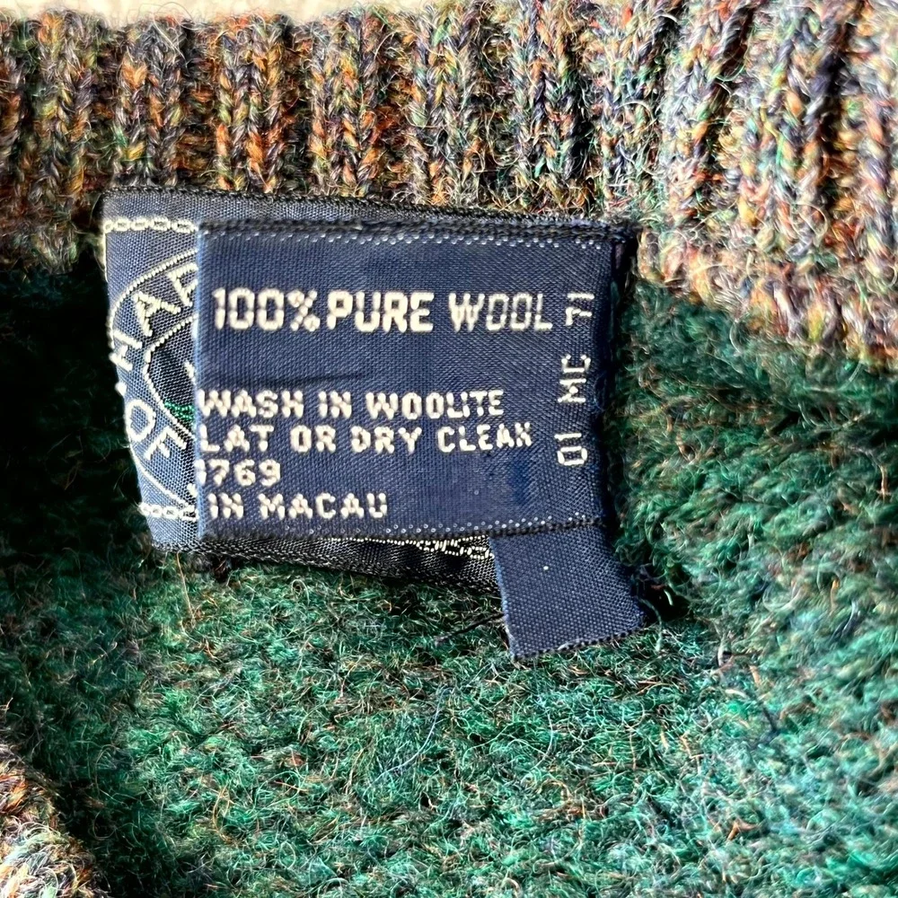 Vintage Shetland Wool Harbor Master Sweater Mens Medium